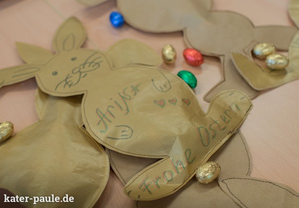 Ostern Nähen Packpapier Hasen Kinder DIY