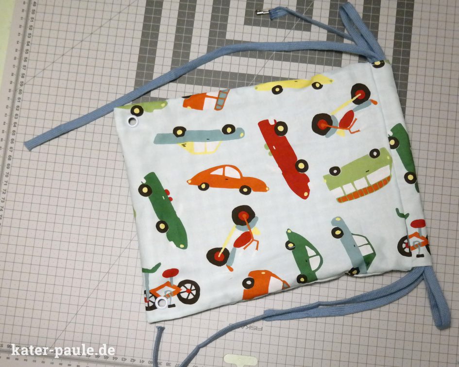 Ein kleiner Turnbeutel für den Kindergarten mit Anleitung Tutorial. Schnell genäht und ein tolles kleines Projekt für Nähanfänger // Riley Blake / Snaply / Hipsterbeutel / Nähgedöns / Kater Paule