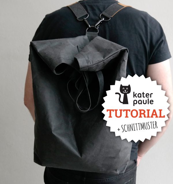 RatzFatz Rucksack / Tutorial / Schnittmuster /Backpack / Tasche / Handmade / Herbst / DIY / Black / SnapPap Plus / SnapPap / Kater Paule / Nähgedöns