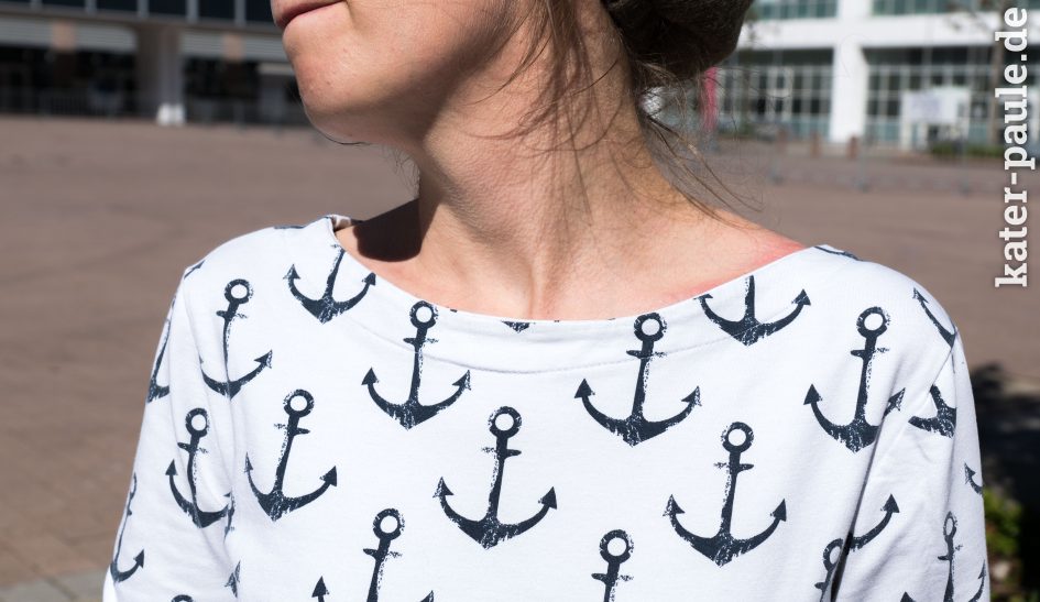 Kleid aus Sweat | Fine von EvLi‘s Needle | DIY | Nähen für Erwachsene | Schnittmuster Kleid | Sweatkleid Fine | Anker Sweat | Lieblingsstück | Kater Paule näht